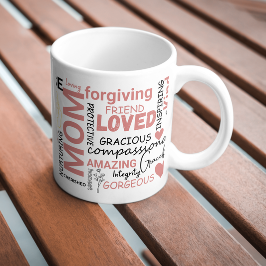 Best Mom Ever Quote Mug – 11oz Ceramic Coffee Cup