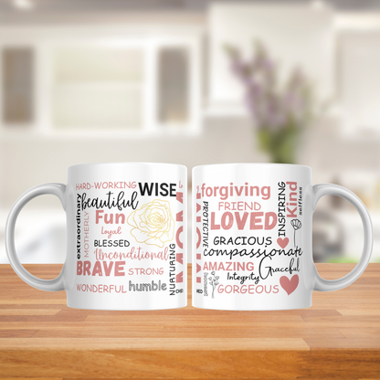 Best Mom Ever Quote Mug – 11oz Ceramic Coffee Cup